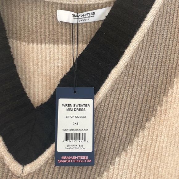 NWT Smash + Tess sweater dress Size 3XS - Picture 4 of 4